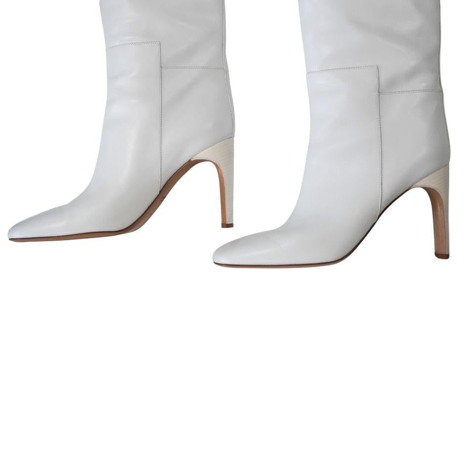 Jil Sander White Nappa-Leather Knee-High Boots 41 - 11