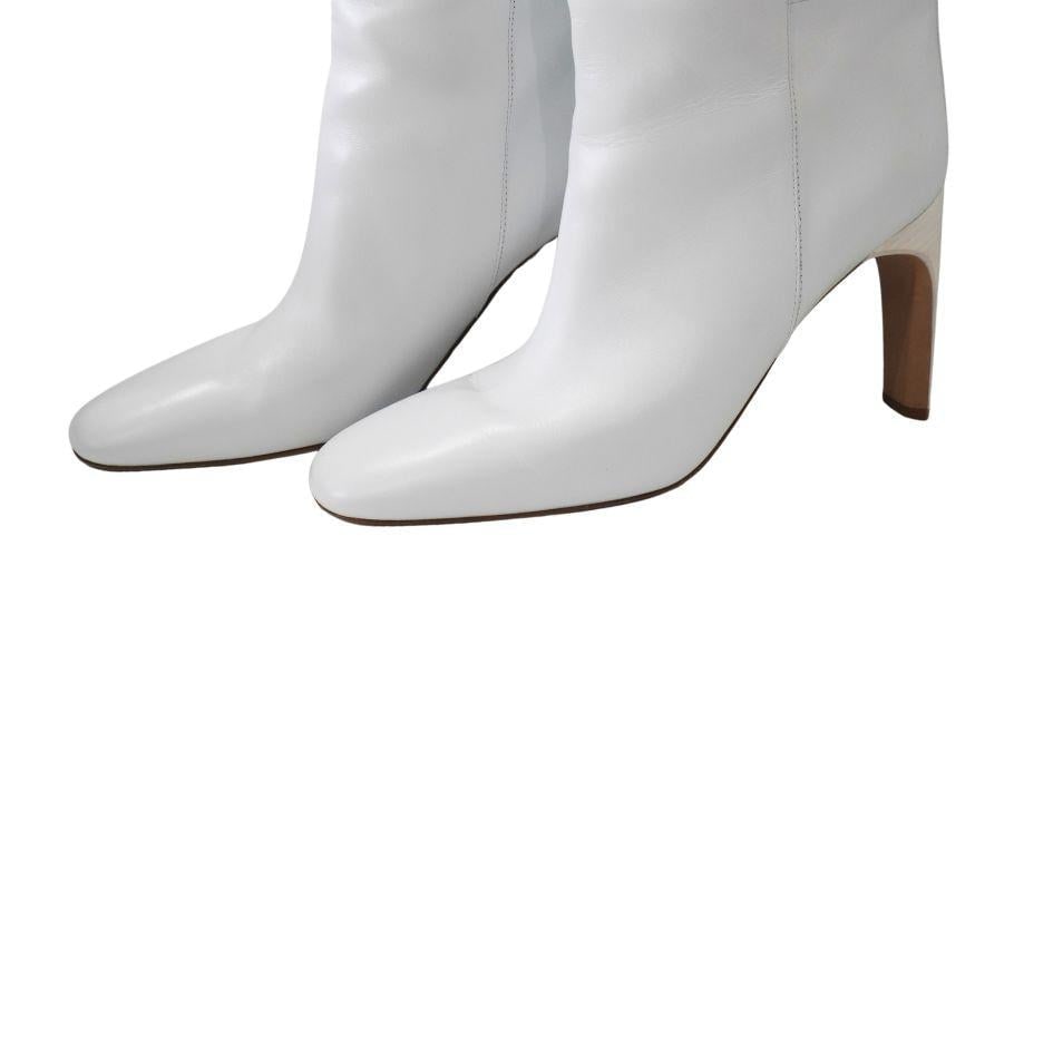 Jil Sander White Nappa-Leather Knee-High Boots 41 - 12
