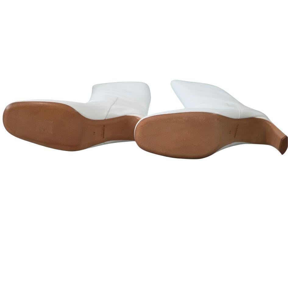 Jil Sander White Nappa-Leather Knee-High Boots 41 - 18