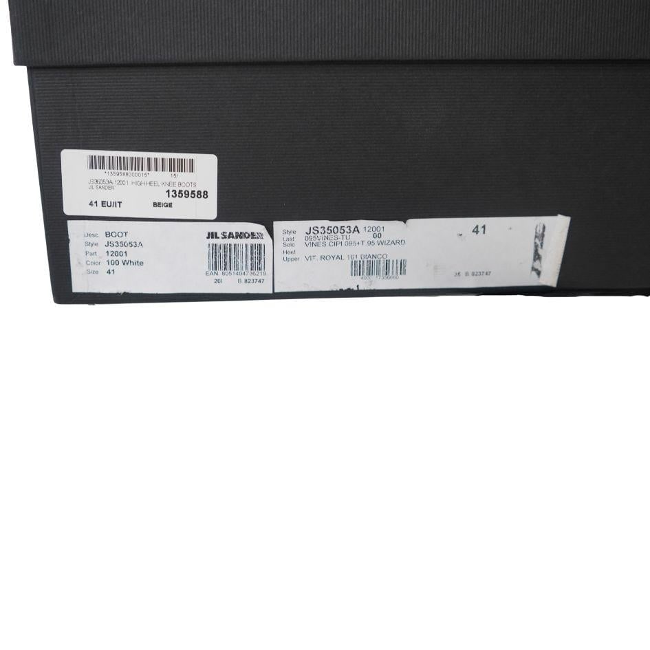 Jil Sander White Nappa-Leather Knee-High Boots 41 - 20