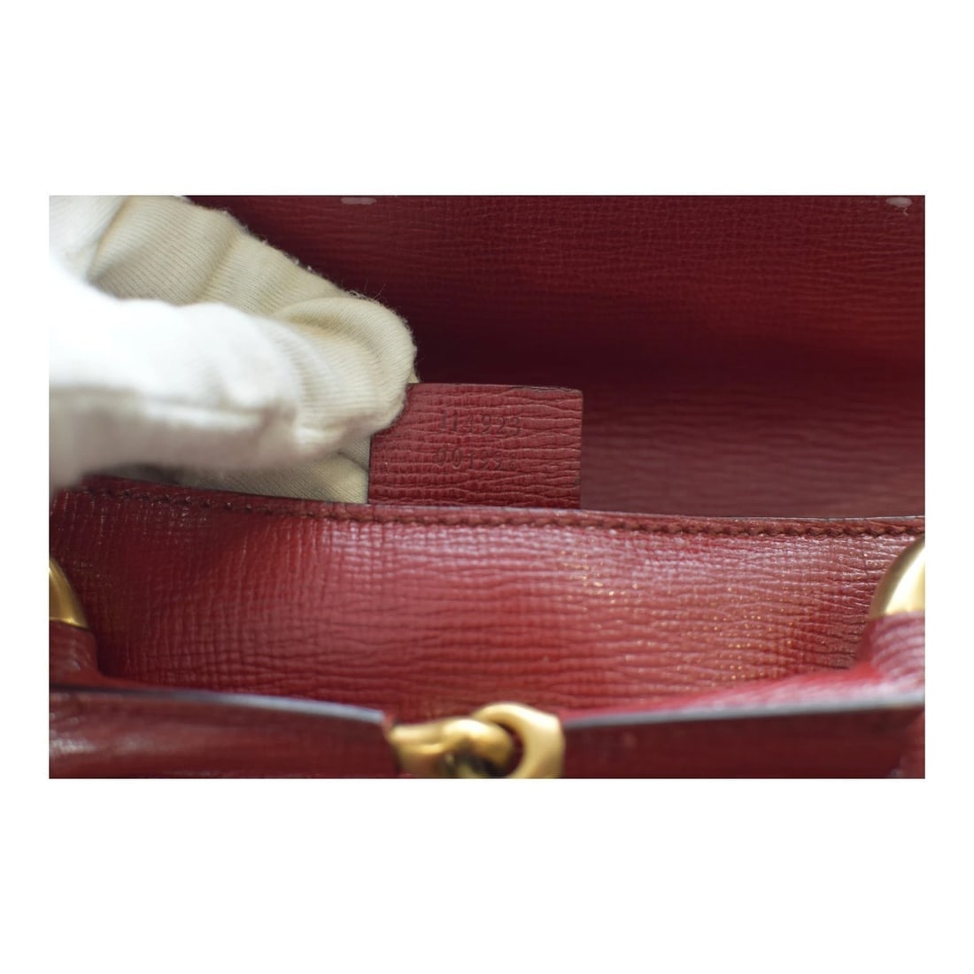 Gucci GG Burgundy leather Horsebit medium clutch /shoulder bag - 10