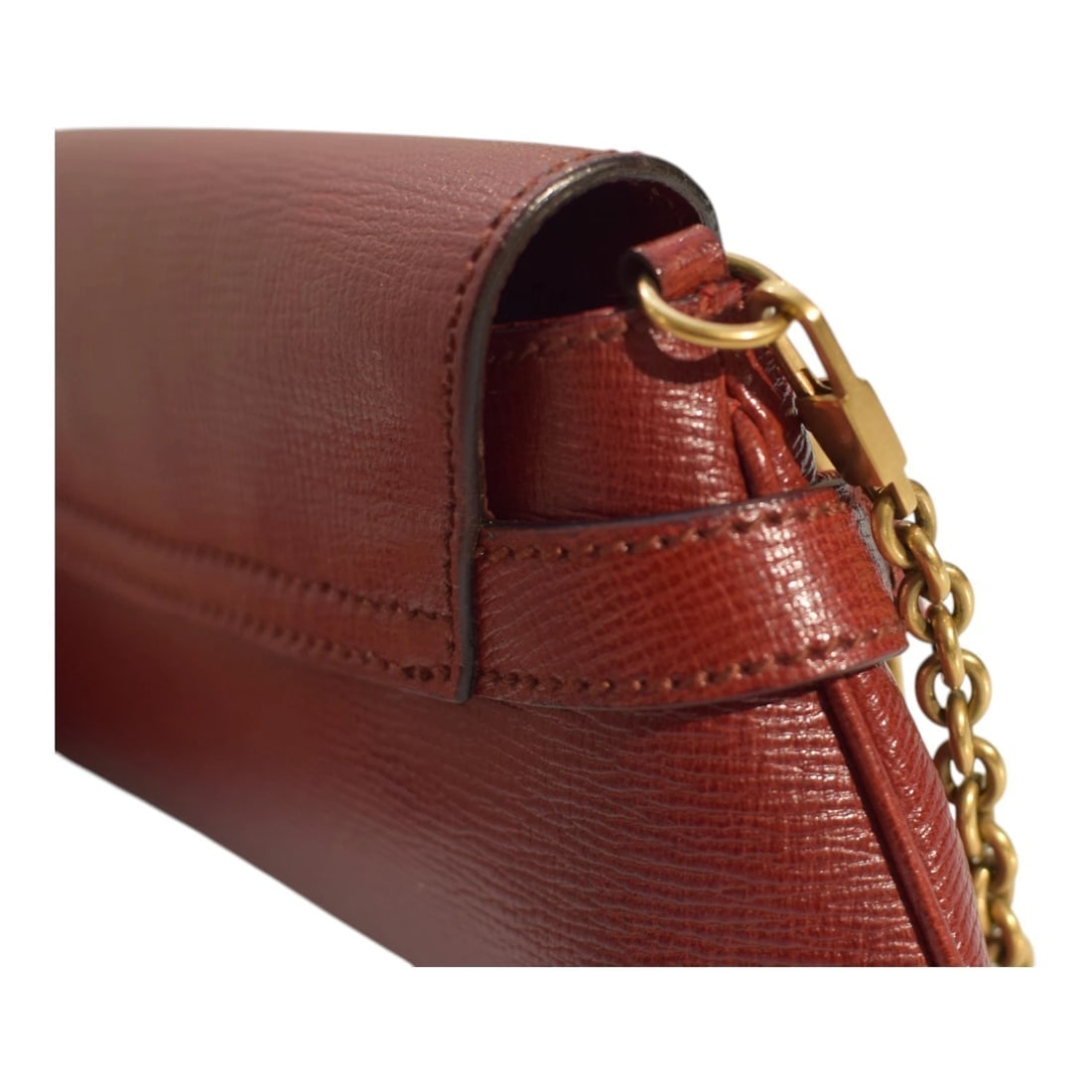 Gucci GG Burgundy leather Horsebit medium clutch /shoulder bag - 12