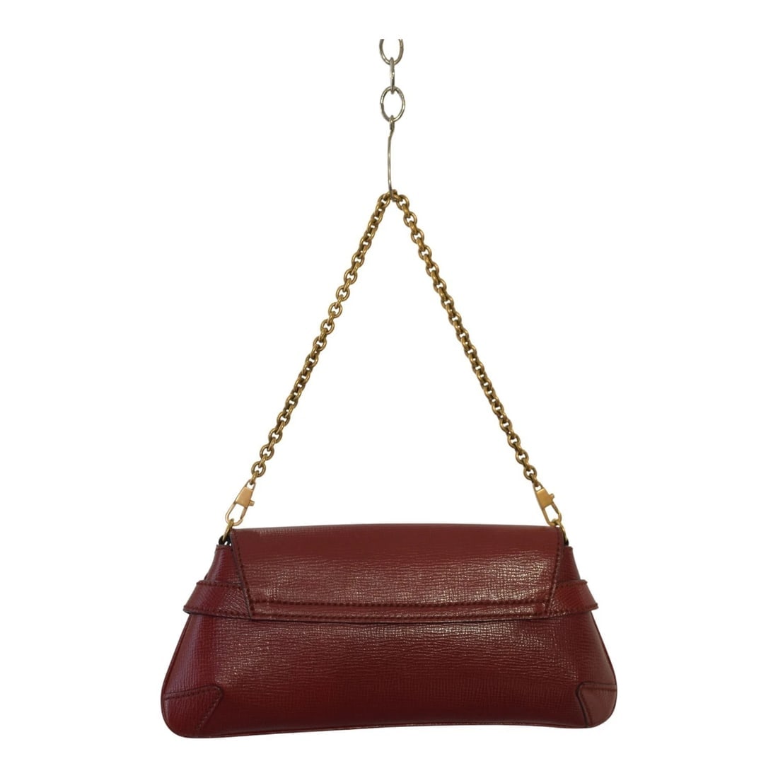 Gucci GG Burgundy leather Horsebit medium clutch /shoulder bag - 16