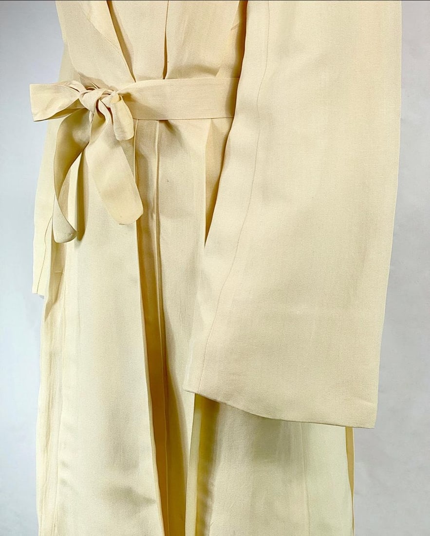 2006 LANVIN Cream/ Ivory Linen Coat Size 40 - 11
