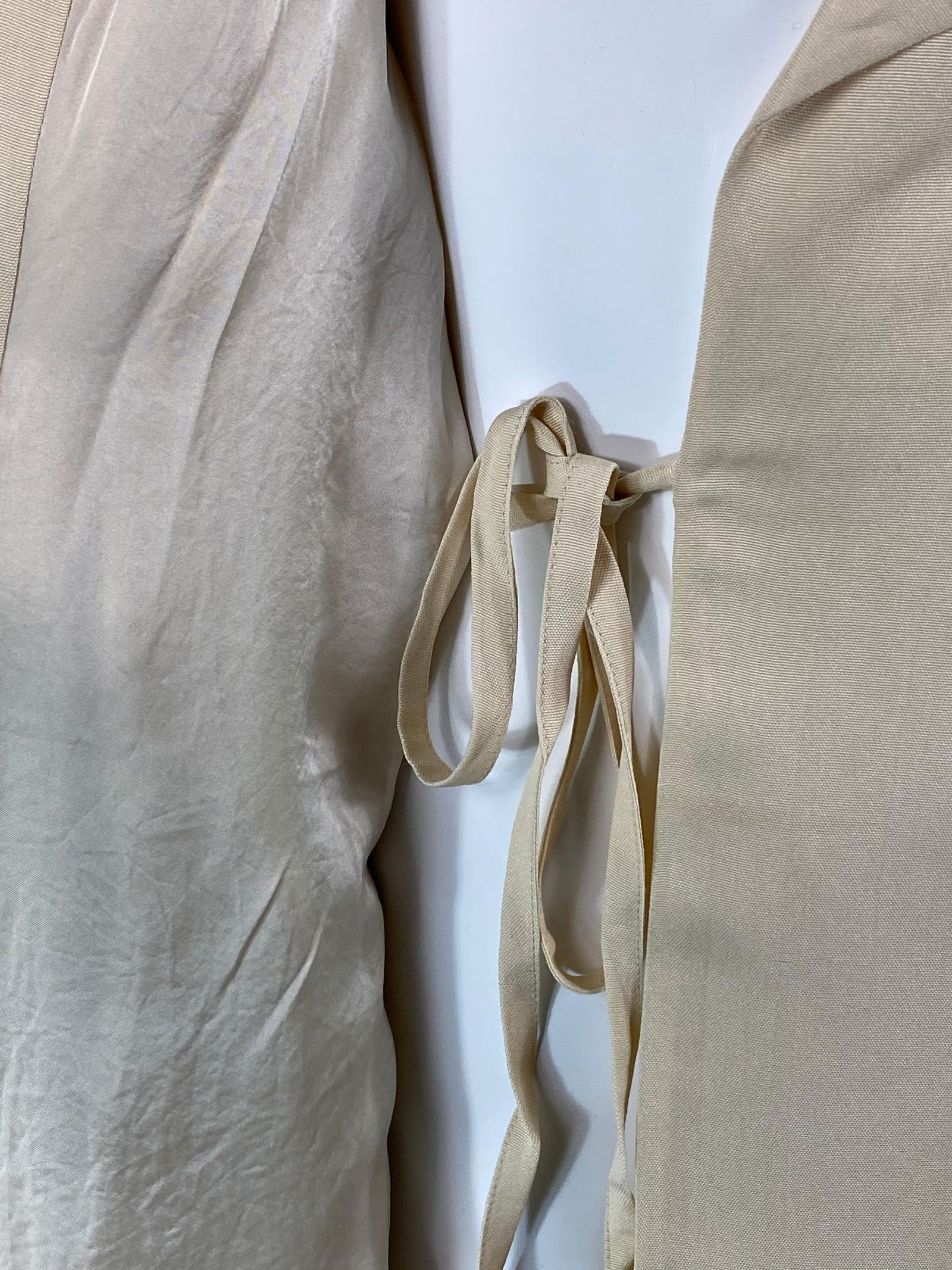 2006 LANVIN Cream/ Ivory Linen Coat Size 40 - 3