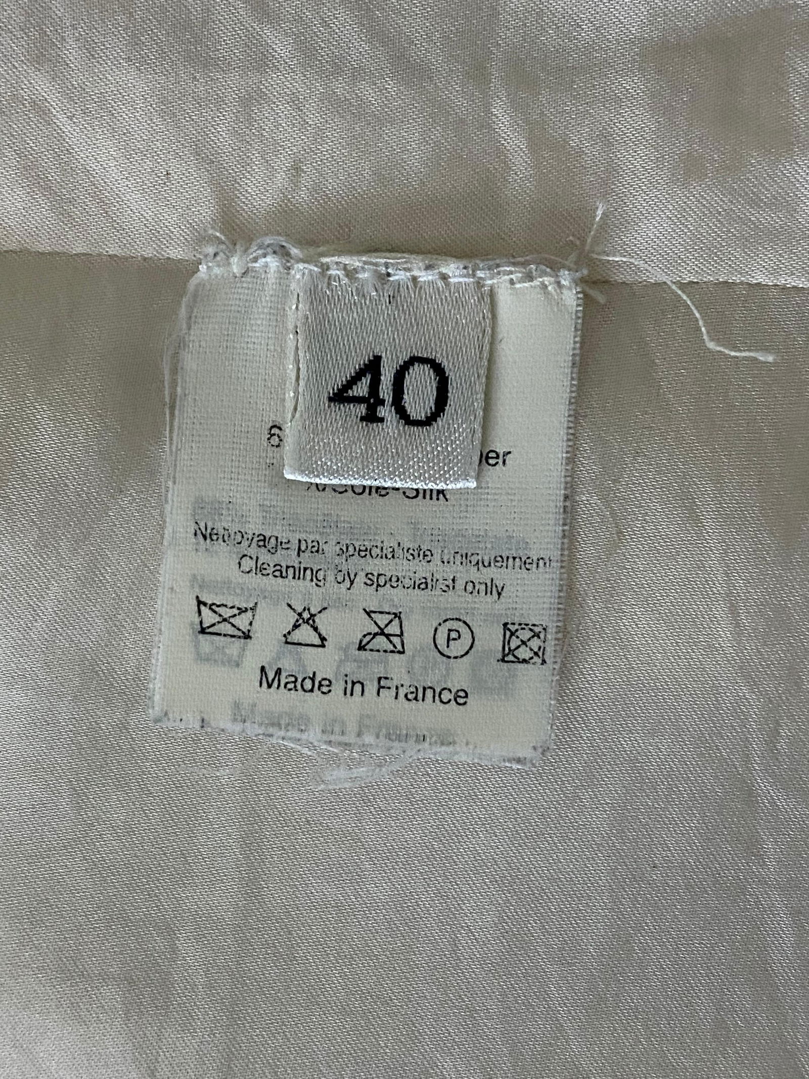 2006 LANVIN Cream/ Ivory Linen Coat Size 40 - 5