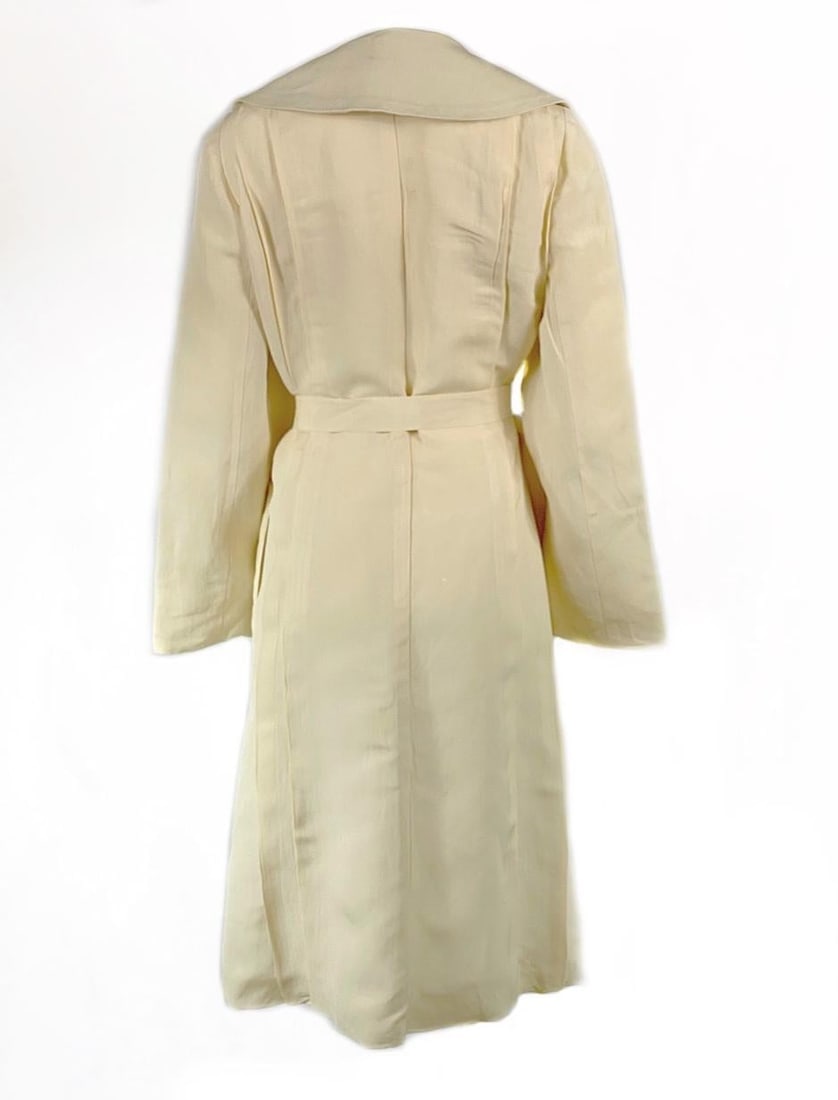 2006 LANVIN Cream/ Ivory Linen Coat Size 40 - 9