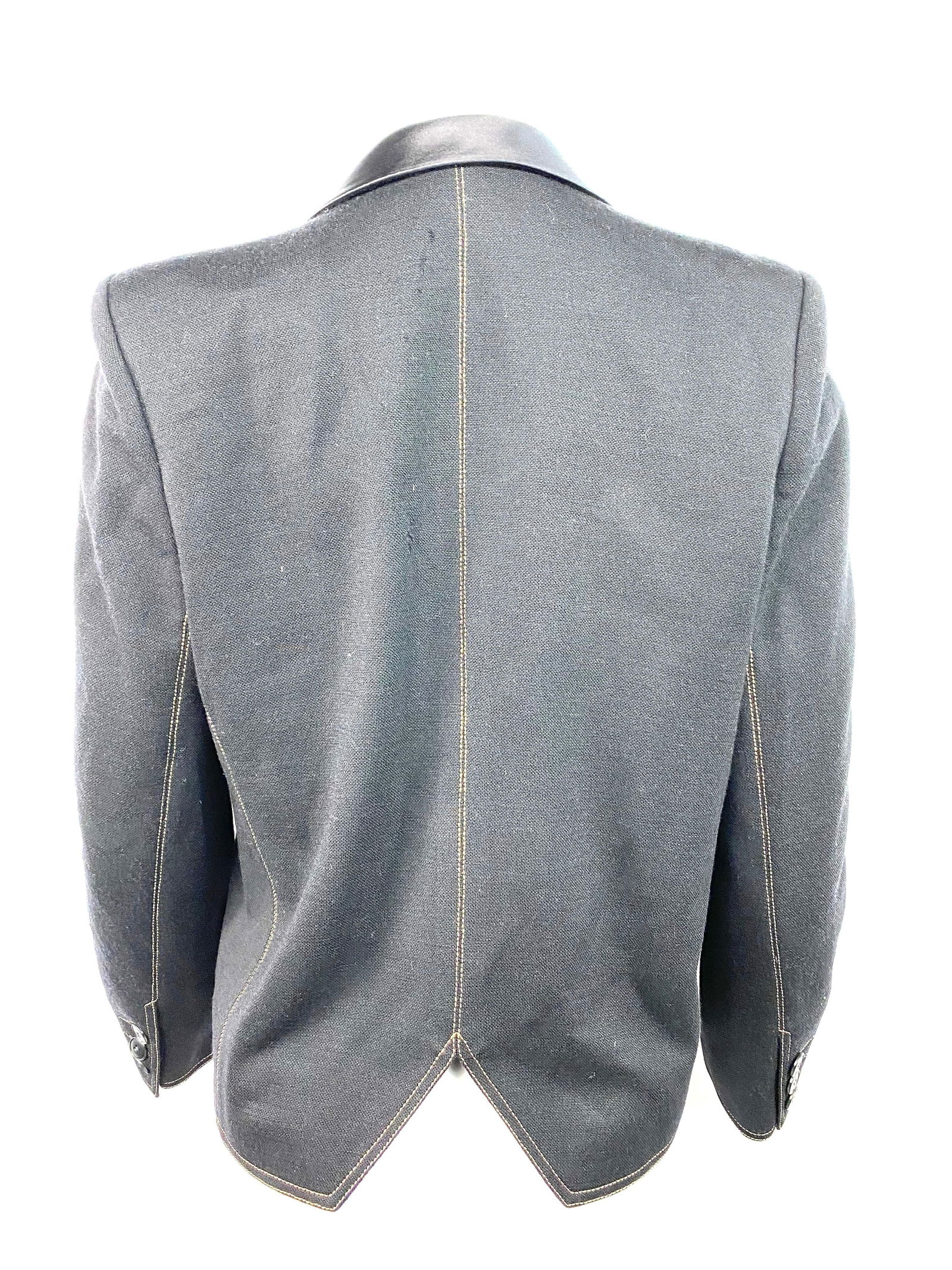 Sonia Rykiel Black Wool Blazer Jacket Size 38 - 14