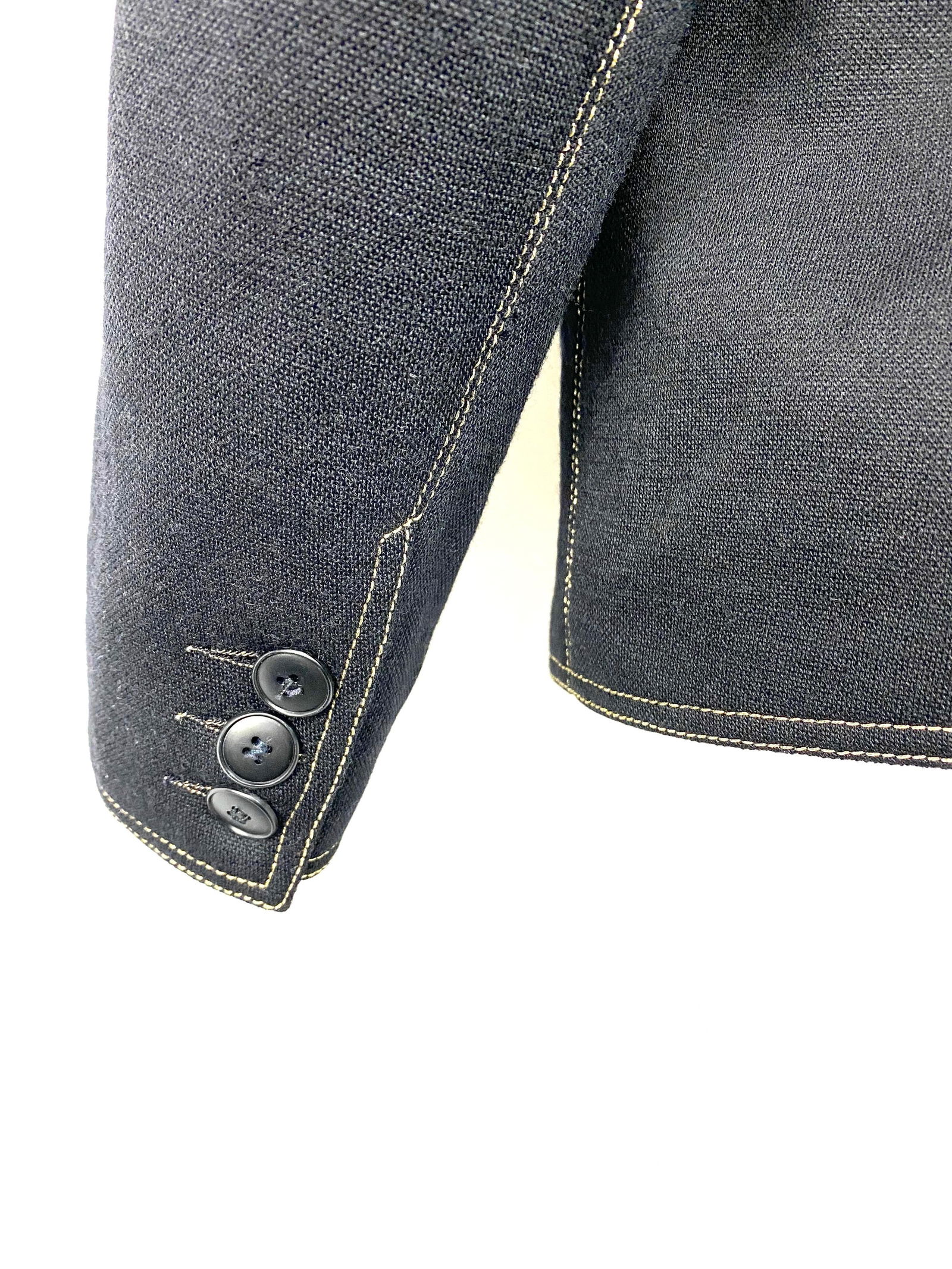 Sonia Rykiel Black Wool Blazer Jacket Size 38 - 2