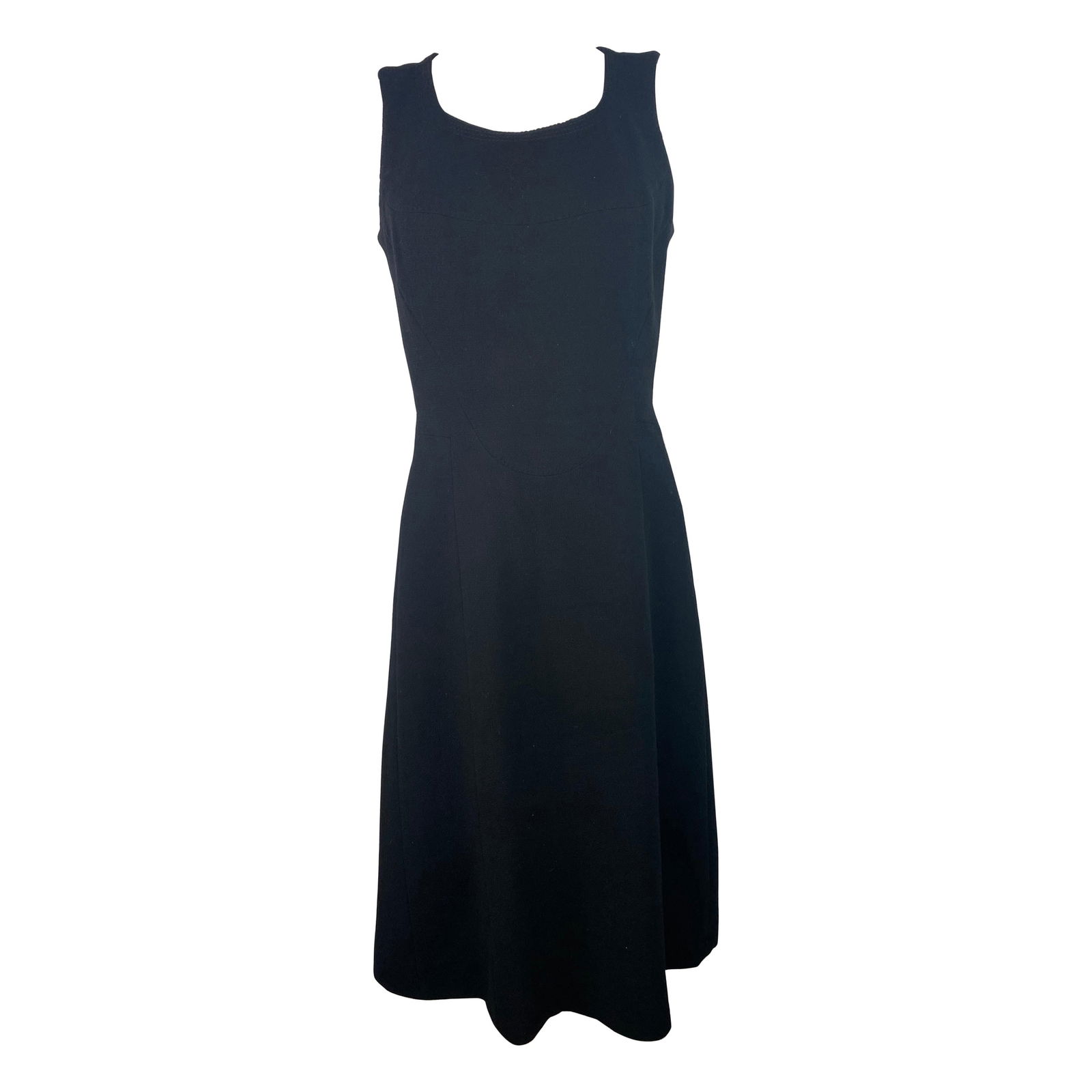 Louis Vuitton Black Wool Midi Dress, Size 40: Product details: The dress is made out of 100% wool, it features mid length, crew neck line and concealed rear zip closure. Reserve: $760.00 Shipping: Domestic: Flat-rate of $85.99 to anywhe