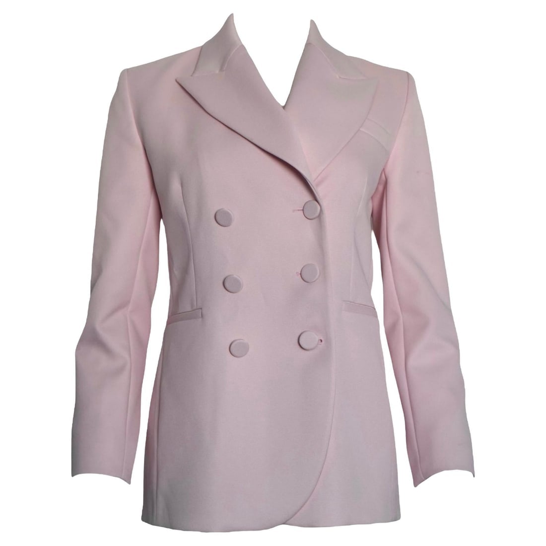KHAITE Cassie Baby pink Double-breasted Blazer Size 2: The "Cassie" double-breasted blazer by KHAITE, designed in New York, in a beautiful soft pink. Sold out on their site, I have it here in a Size 2. Feel powerful and feminine. Made from Italian