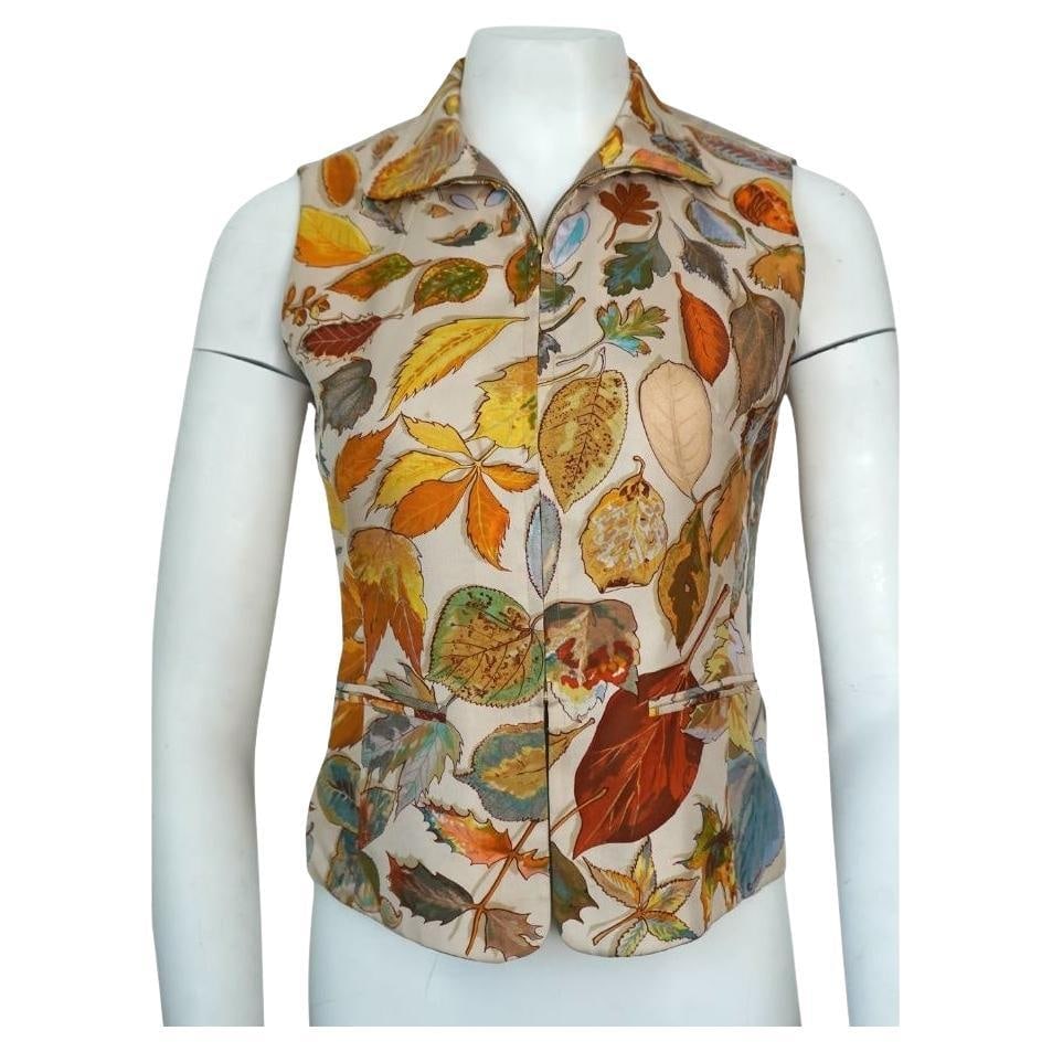 Hermes Paris Collard Zip Fall Leaves Vest - 13