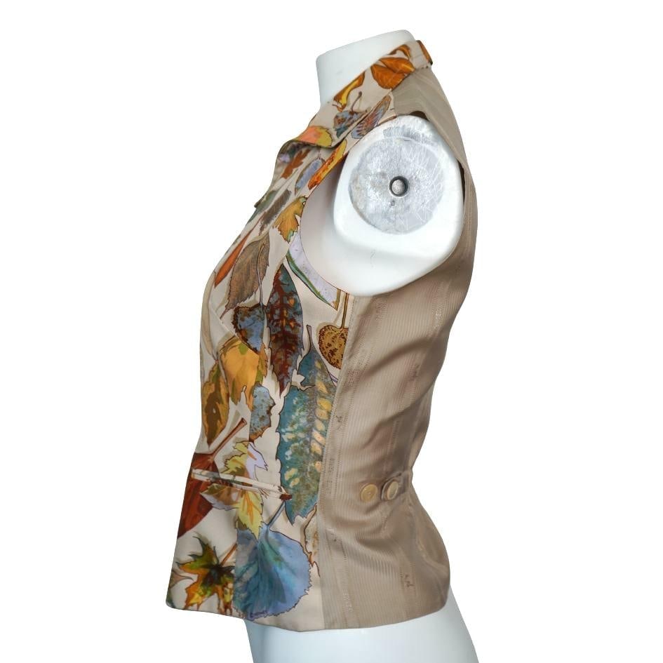 Hermes Paris Collard Zip Fall Leaves Vest - 18
