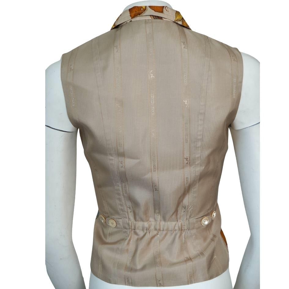 Hermes Paris Collard Zip Fall Leaves Vest - 3