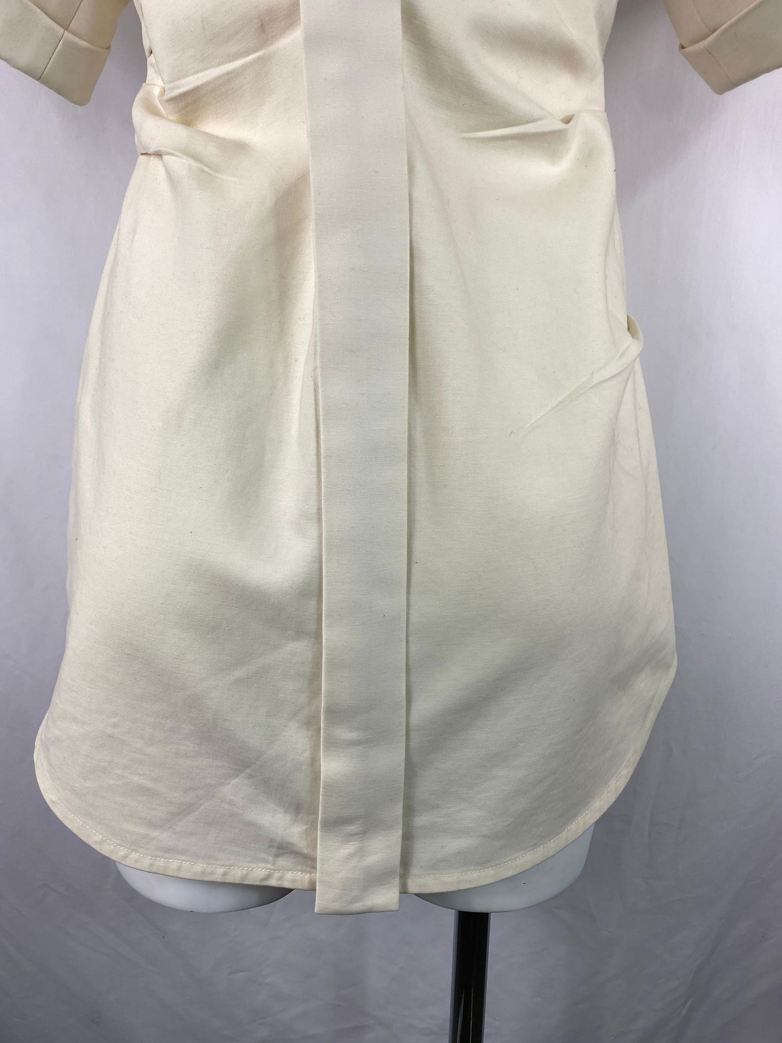 Jacquemus Cream, Ivory Cotton Shirt Top, Size 40 - 13
