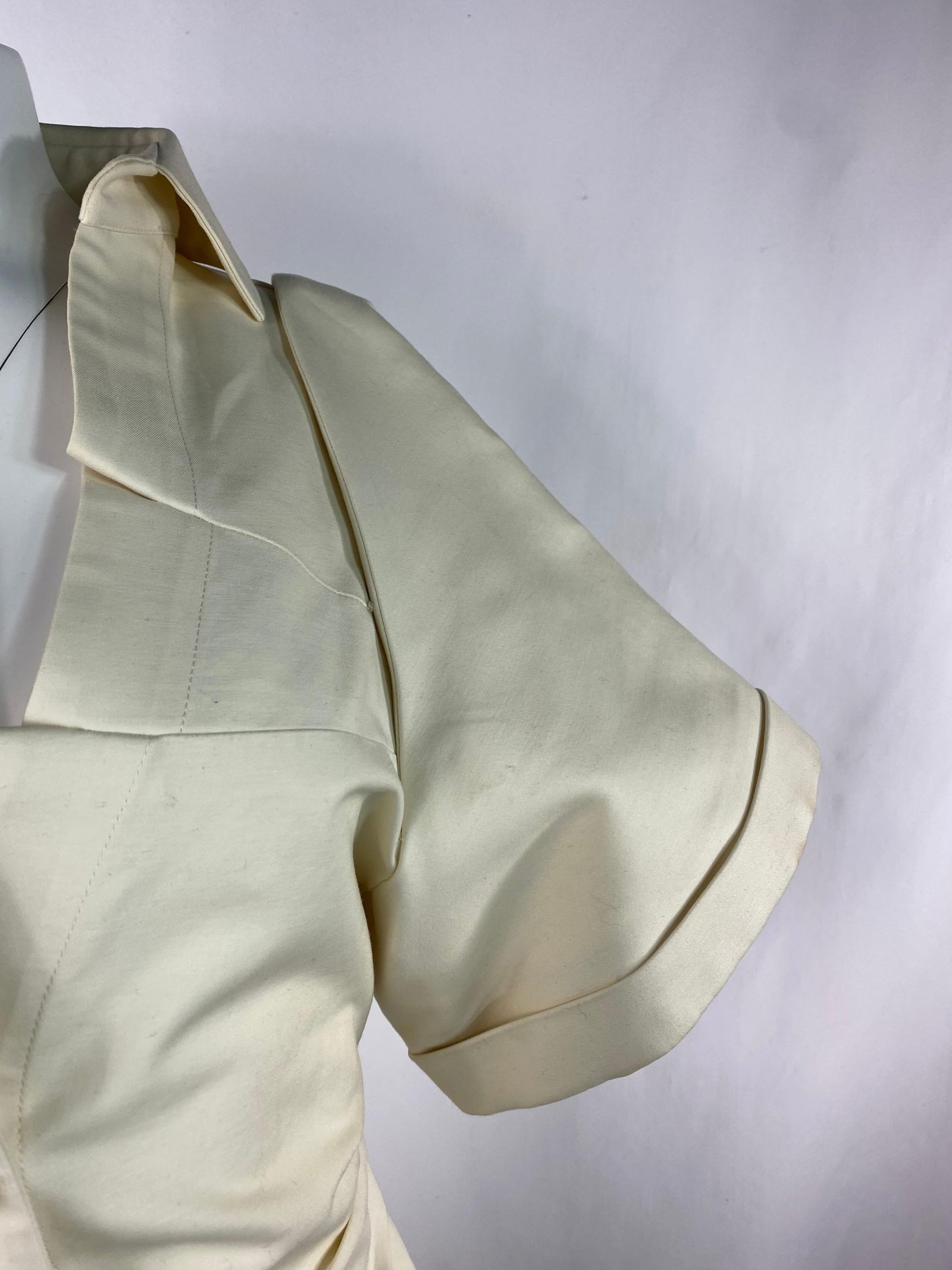 Jacquemus Cream, Ivory Cotton Shirt Top, Size 40 - 2