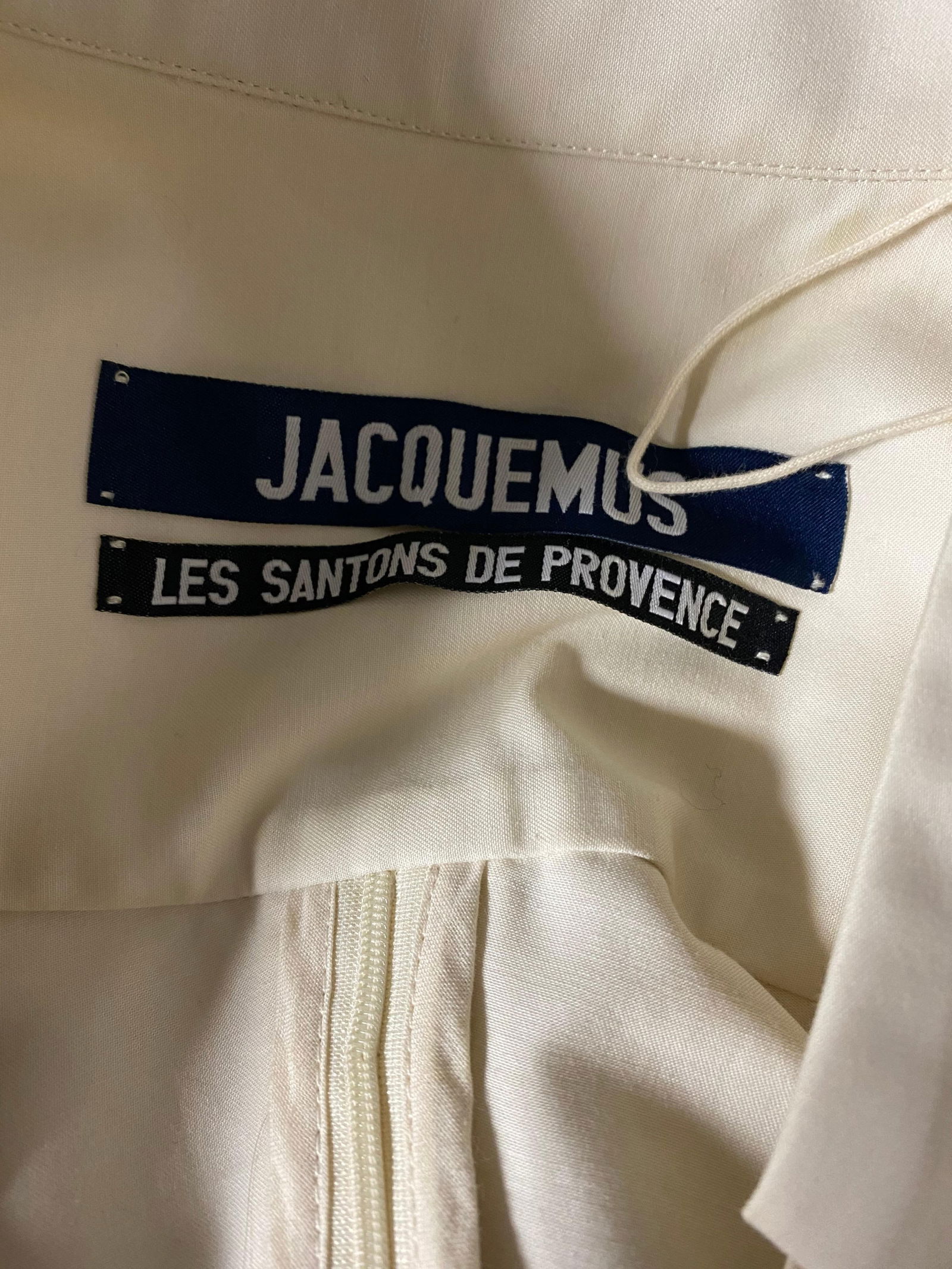 Jacquemus Cream, Ivory Cotton Shirt Top, Size 40 - 4