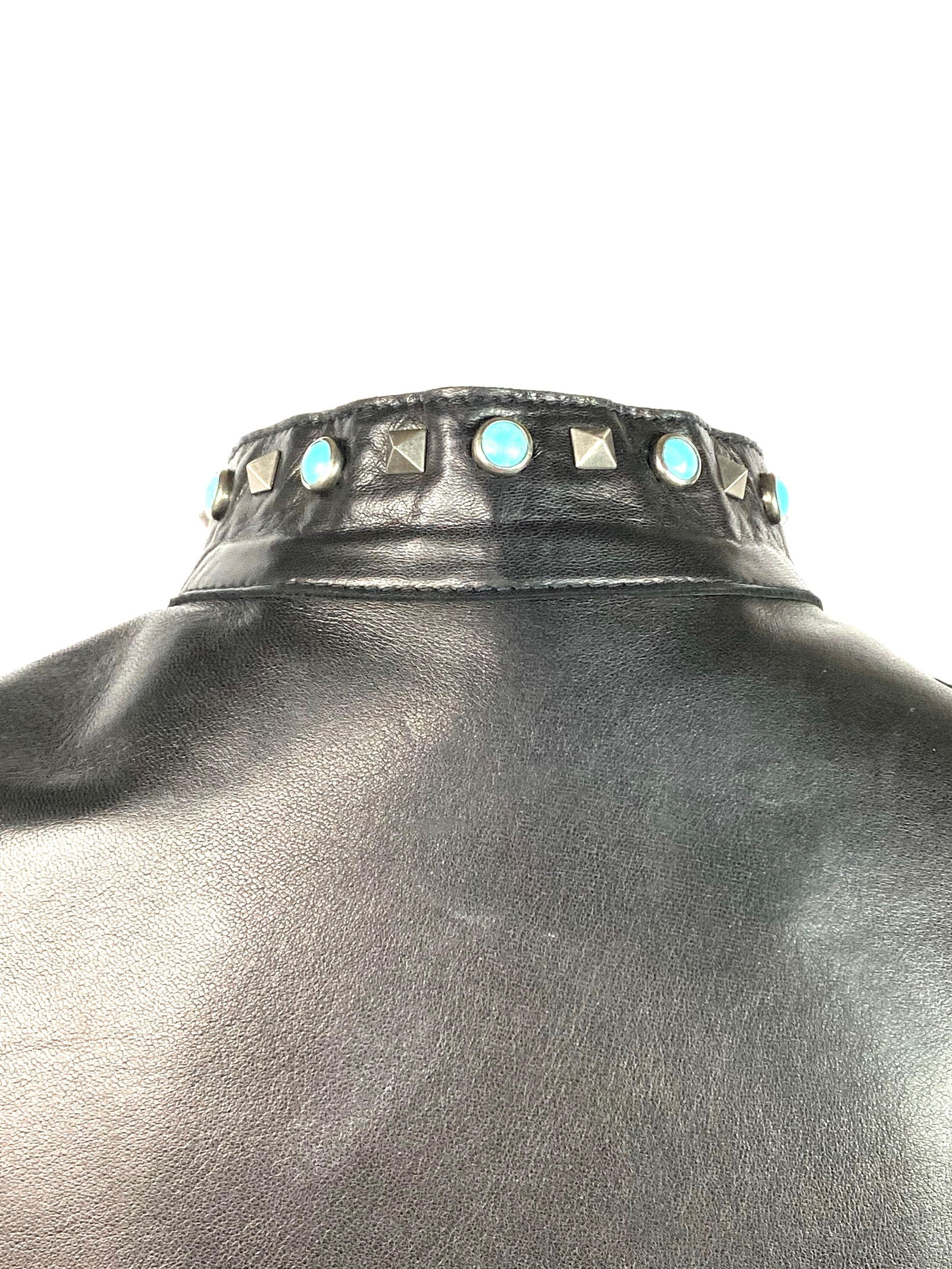 Valentino Black Leather Studded Jacket Size 8 - 11