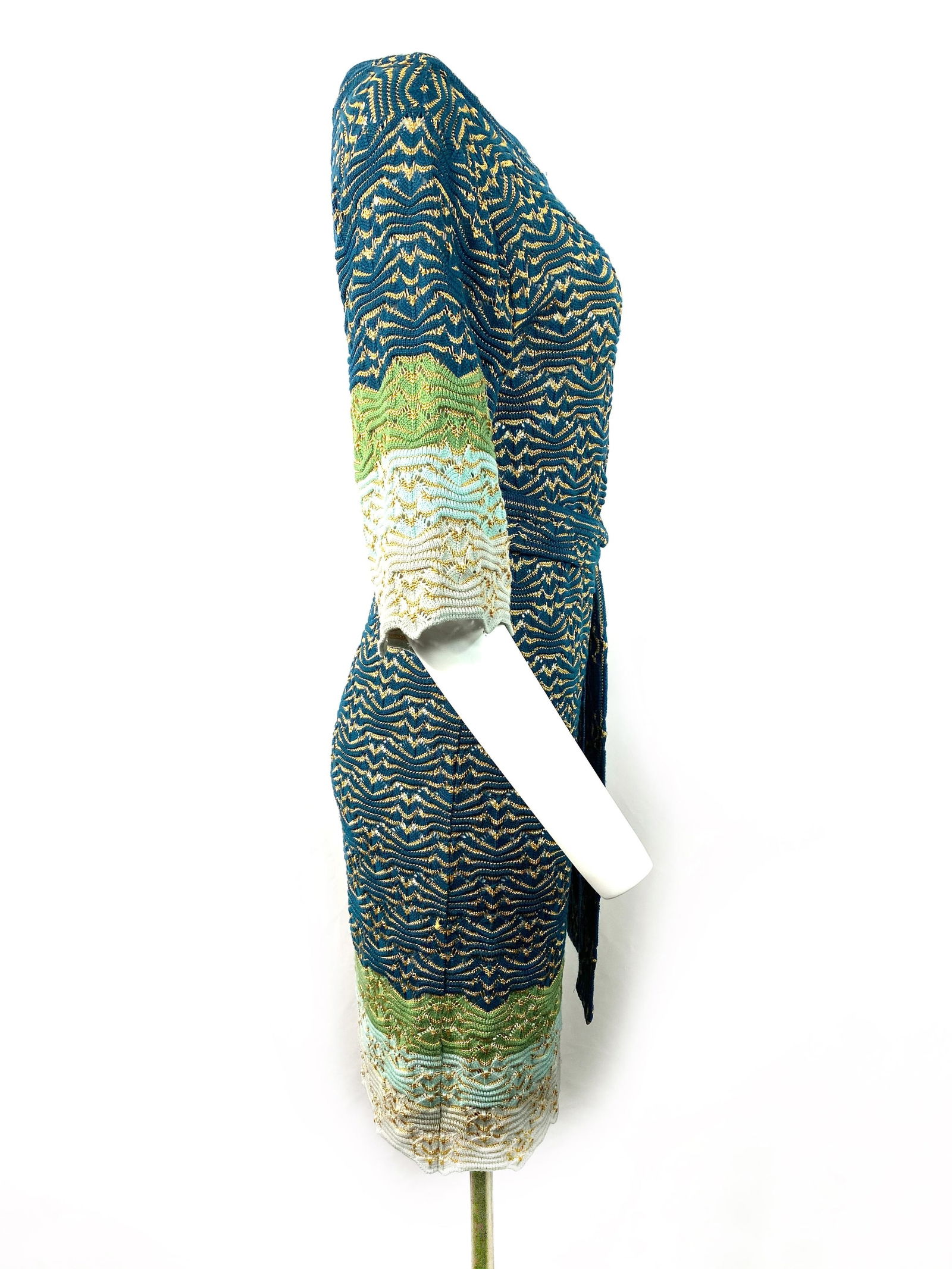 Missoni Multi Color Knit Mini Dress w/ Belt - 10