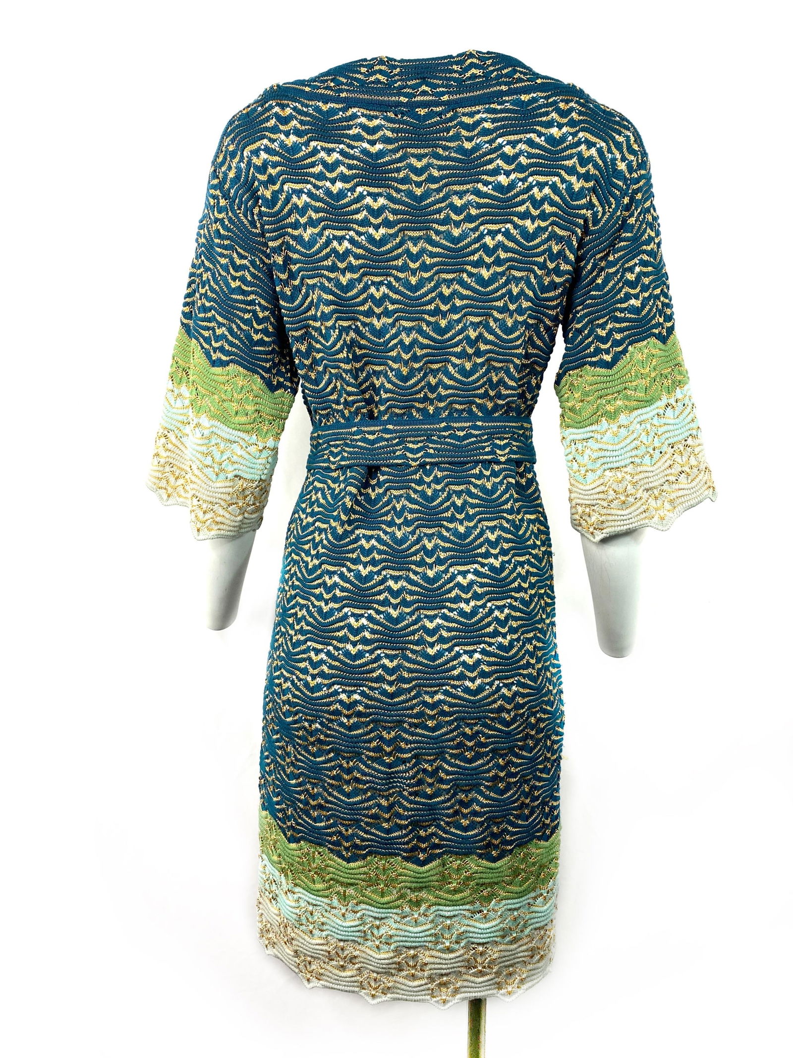 Missoni Multi Color Knit Mini Dress w/ Belt - 11