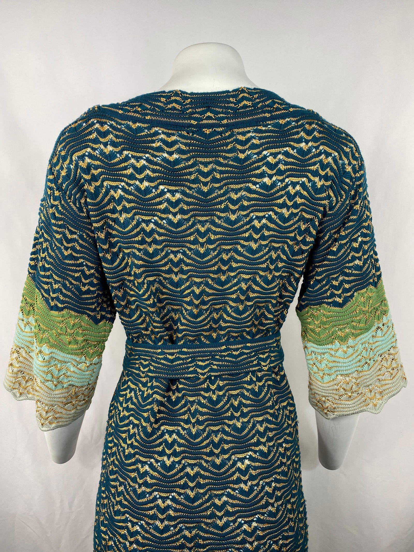 Missoni Multi Color Knit Mini Dress w/ Belt - 12