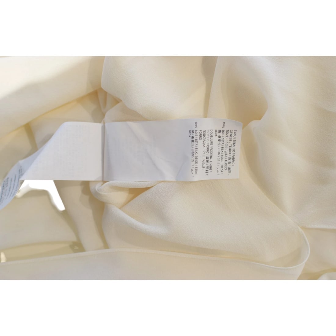 Saint Laurent Paris Ivory Silk Draped Gown Evening Maxi Dress FR 38 / S plunging - 12