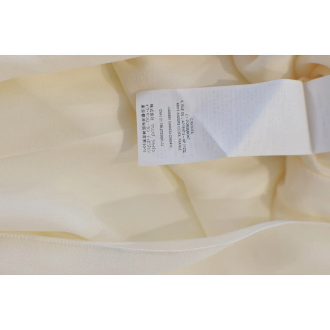 Saint Laurent Paris Ivory Silk Draped Gown Evening Maxi Dress FR 38 / S plunging - 13