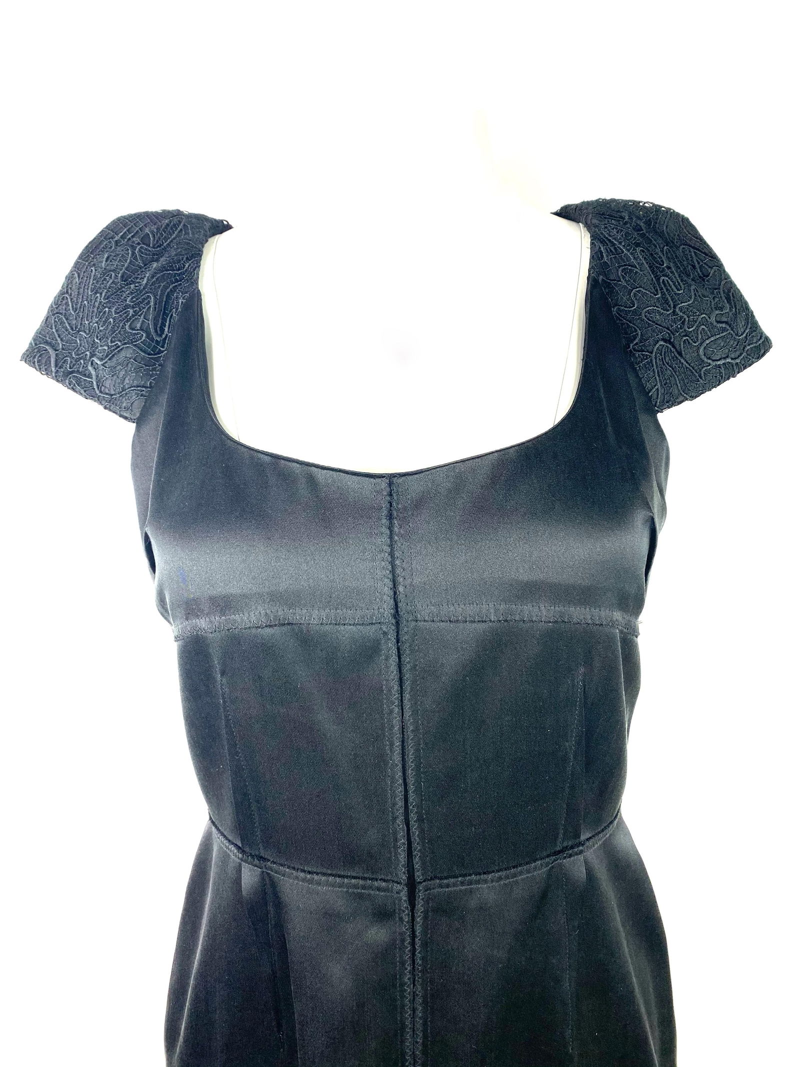 Proenza Schouler Black Silk Mini Dress, Size Small - 17