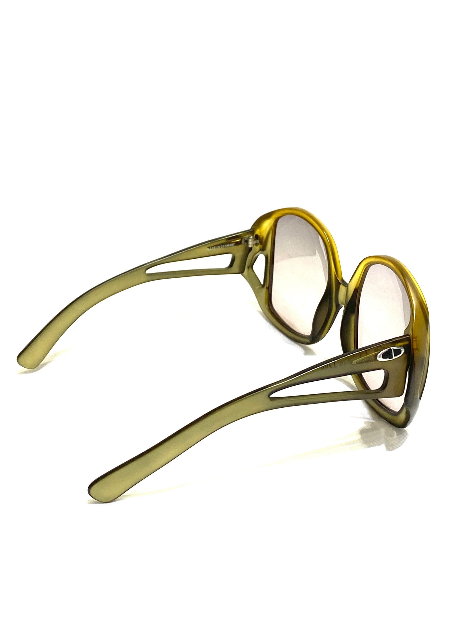 Vintage Christian Dior Green Square Sunglasses - 11