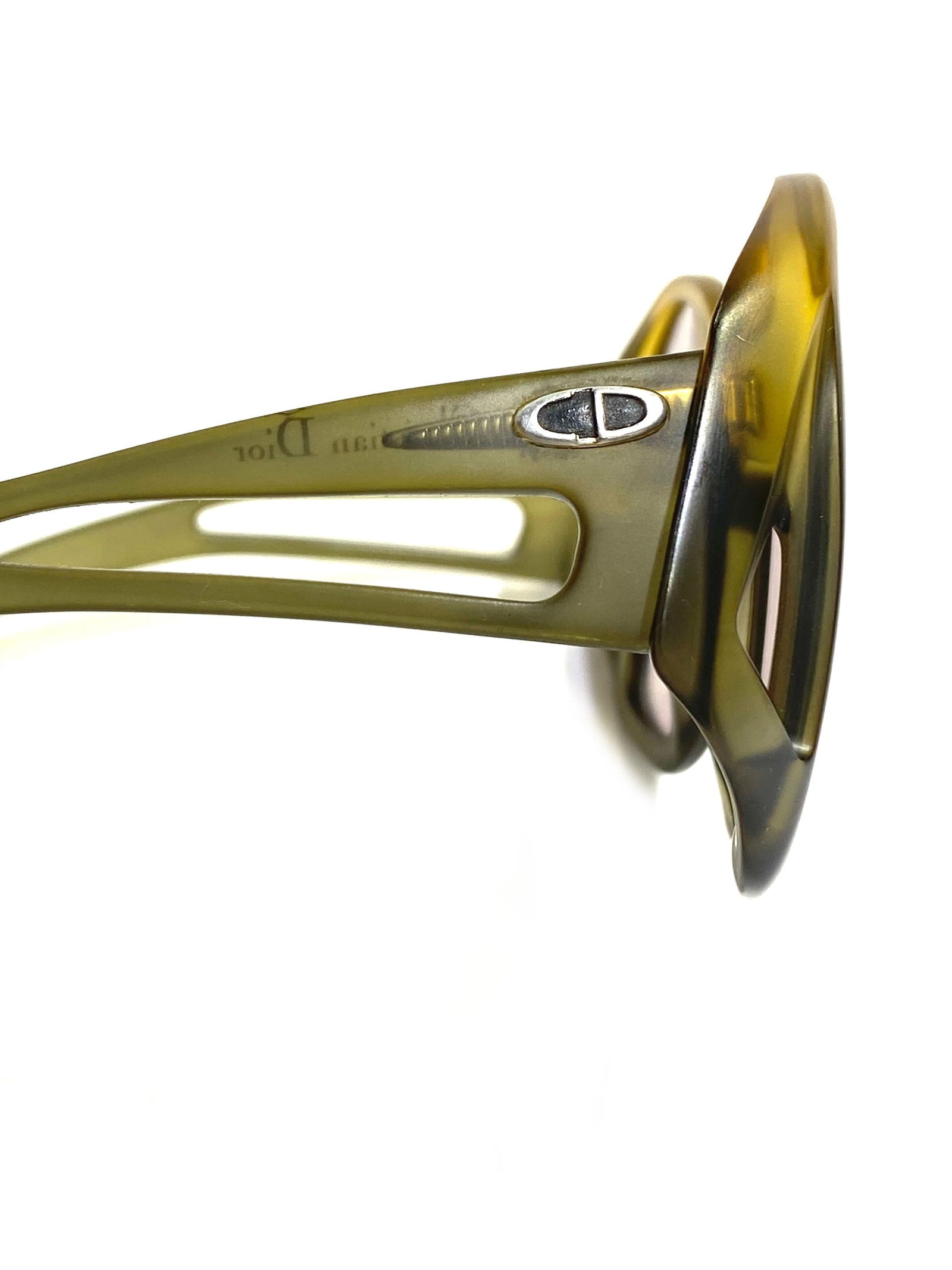 Vintage Christian Dior Green Square Sunglasses - 14