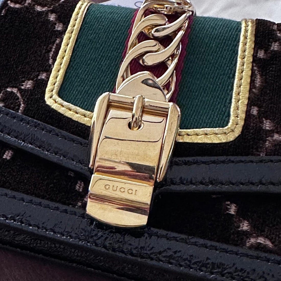 GUCCI Sylvie Mini Bag in GG Velvet - 11
