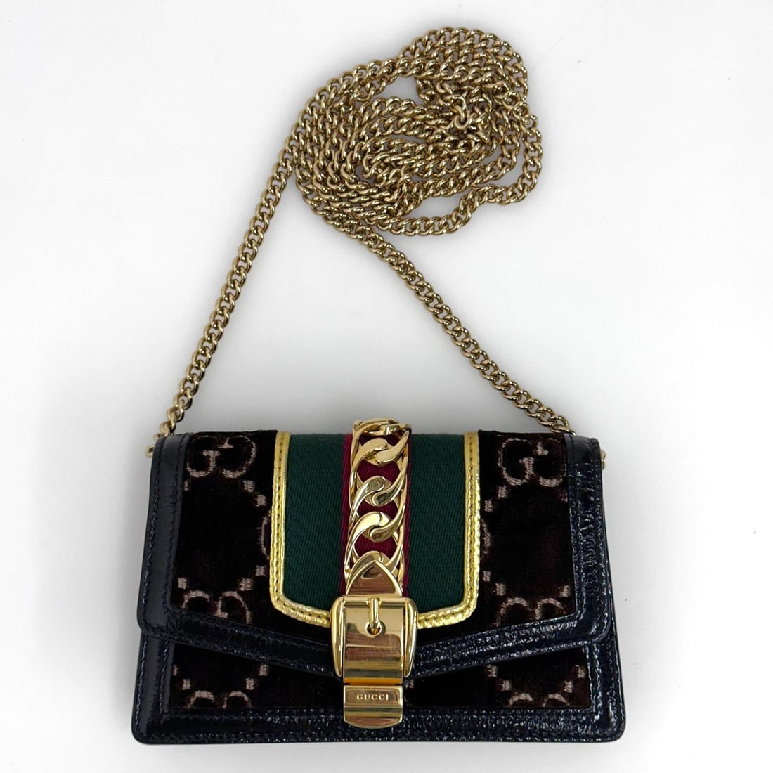 GUCCI Sylvie Mini Bag in GG Velvet - 7