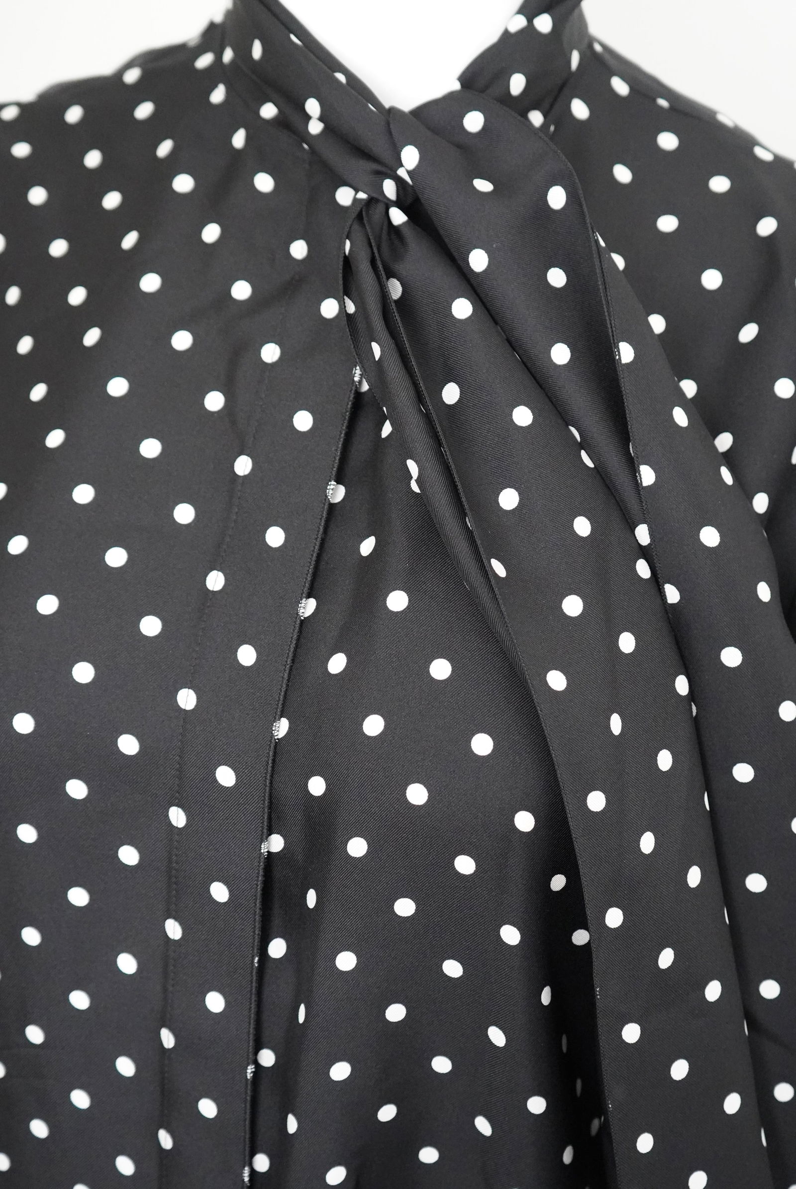 LOEWE Silk Polka-dot Long Sleeve Top - 12