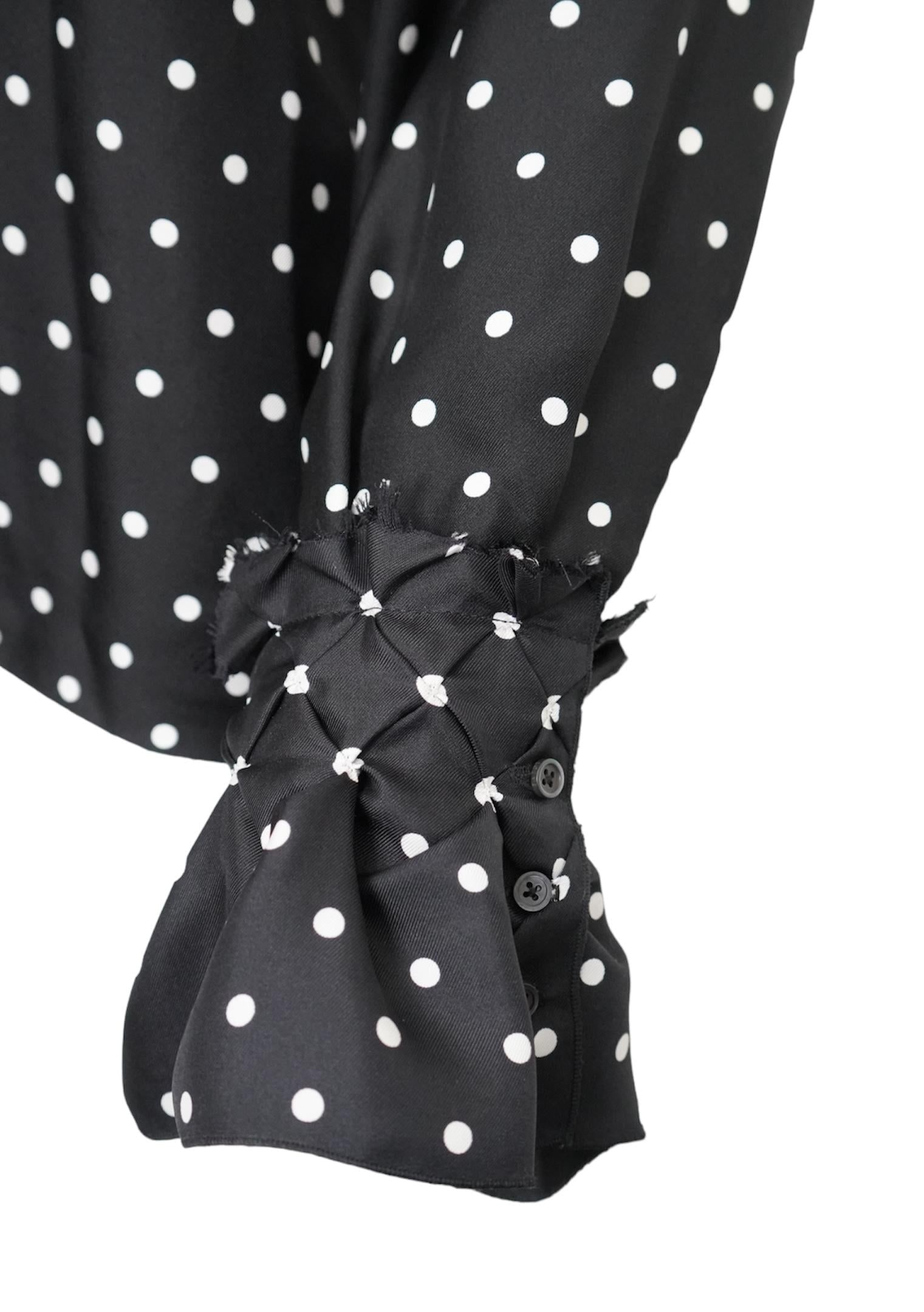 LOEWE Silk Polka-dot Long Sleeve Top - 15