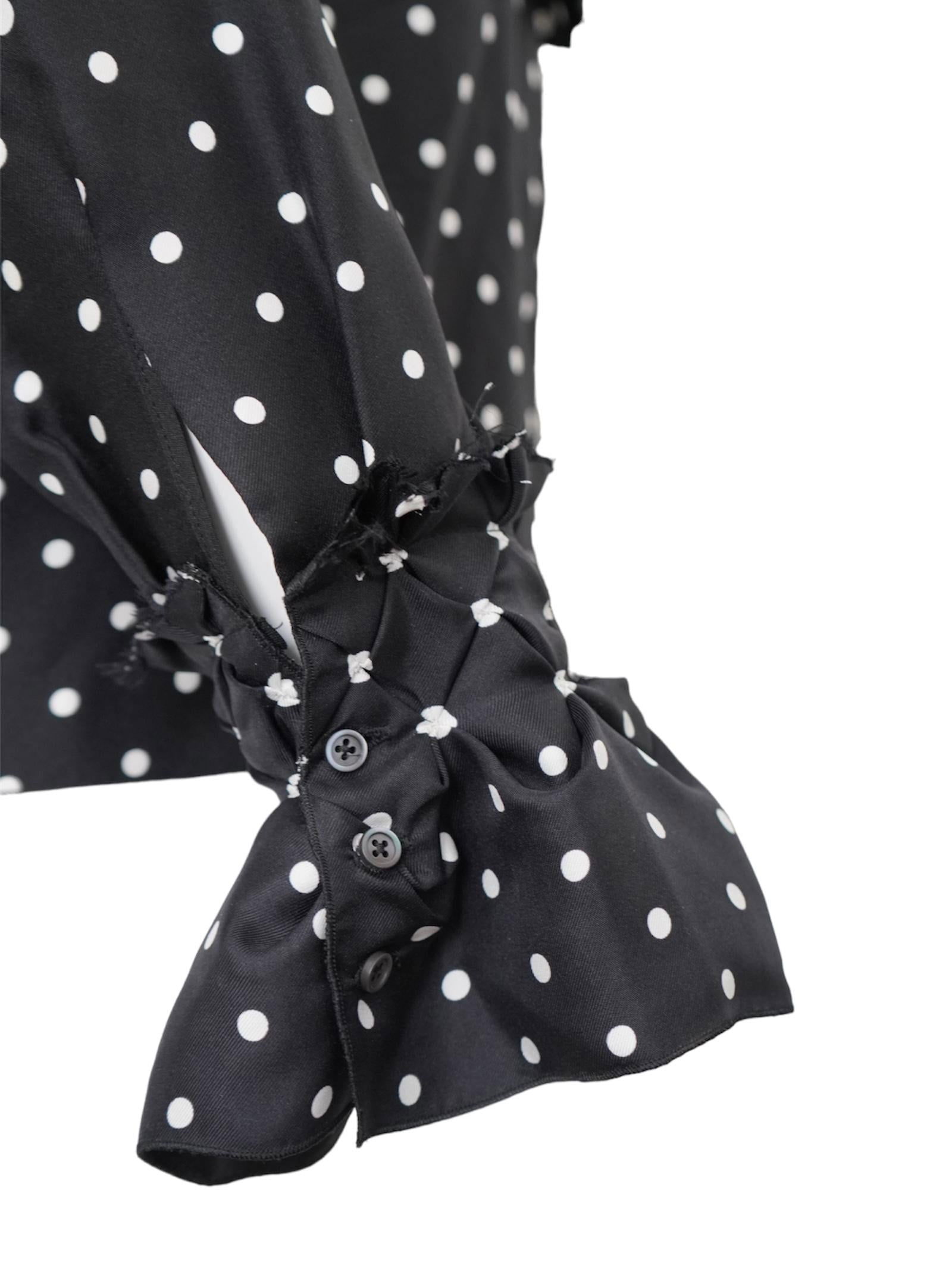 LOEWE Silk Polka-dot Long Sleeve Top - 3
