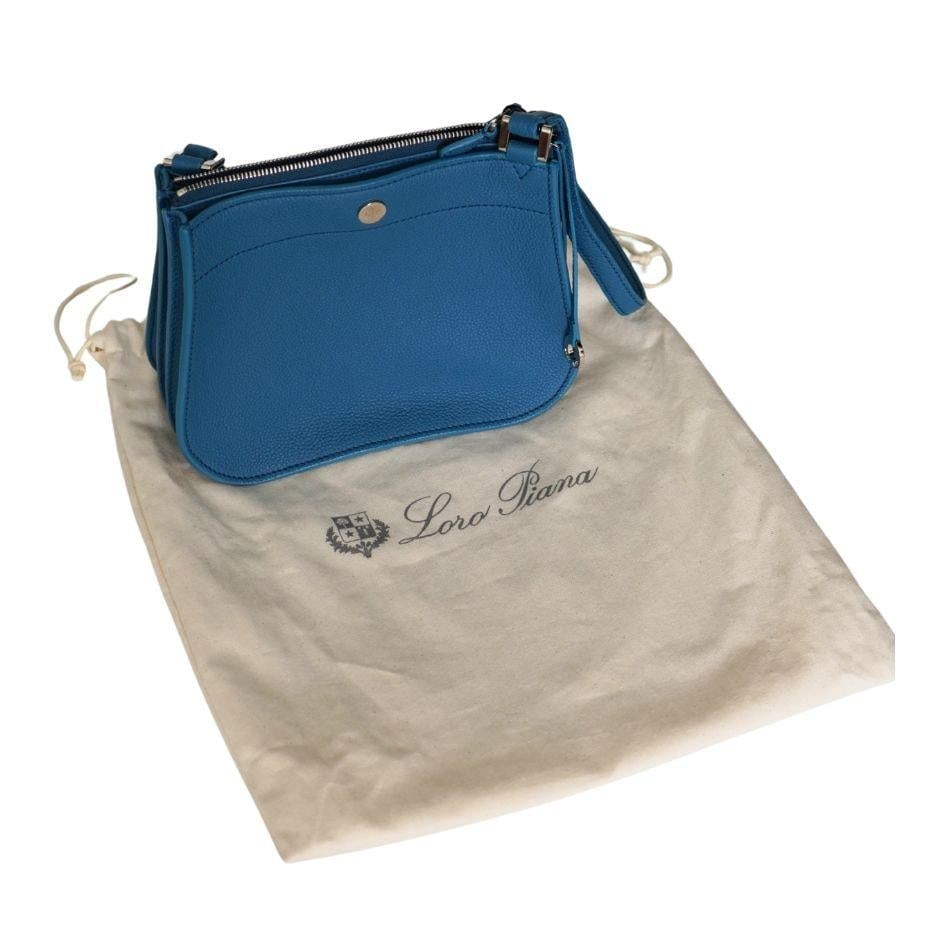 Loro Piana Mini Blue Milky Way Crossbody Bag - 8