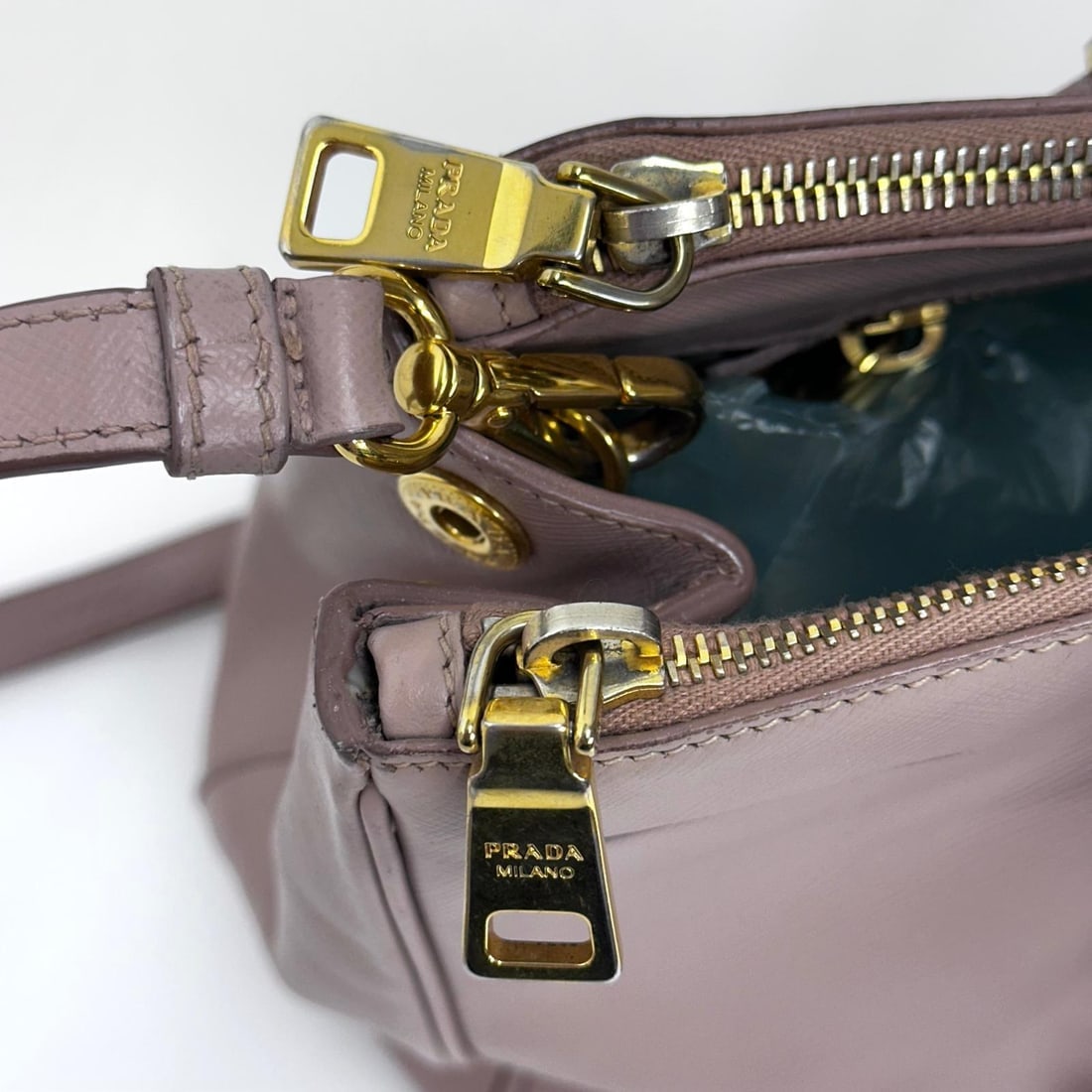 PRADA Galleria Large Bag in Saffiano Lux Powder - 11