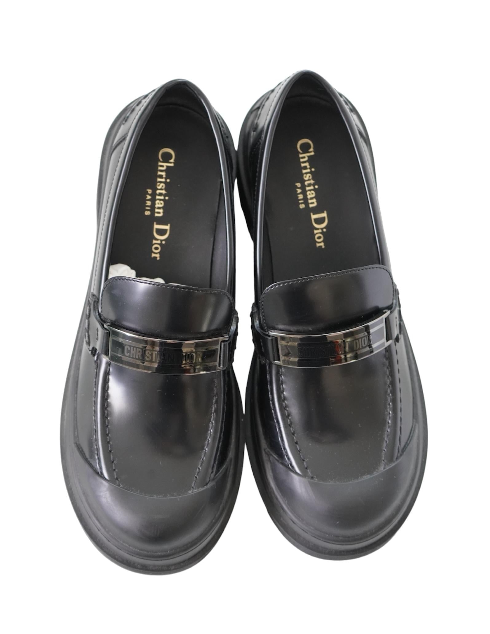 Christian Dior Code Black Loafer Sz 38 - 17