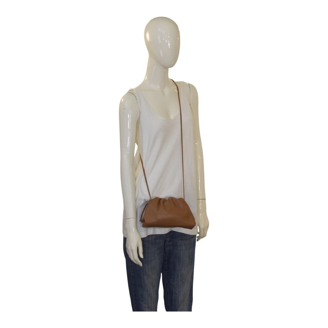 Bottega Veneta Camel Brown Lambskin The Mini Pouch crossbody bag - 16