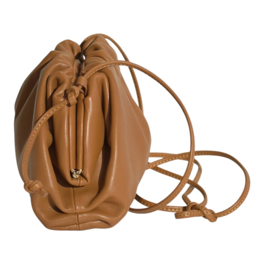 Bottega Veneta Camel Brown Lambskin The Mini Pouch crossbody bag - 3