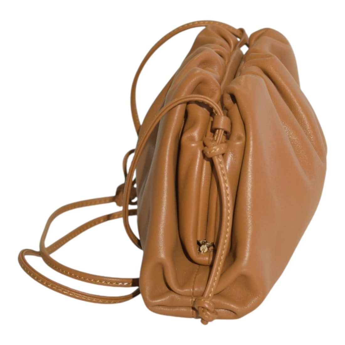 Bottega Veneta Camel Brown Lambskin The Mini Pouch crossbody bag - 4