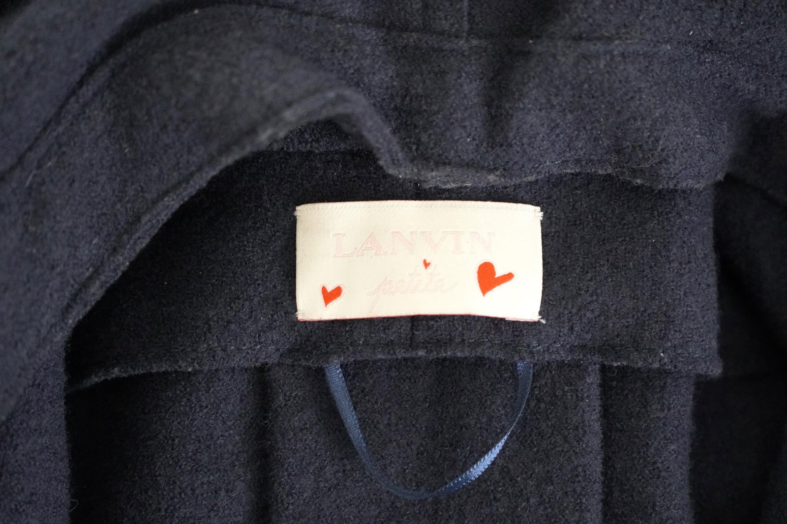 Lanvin Paris Navy Hooded Cape Coat - 12