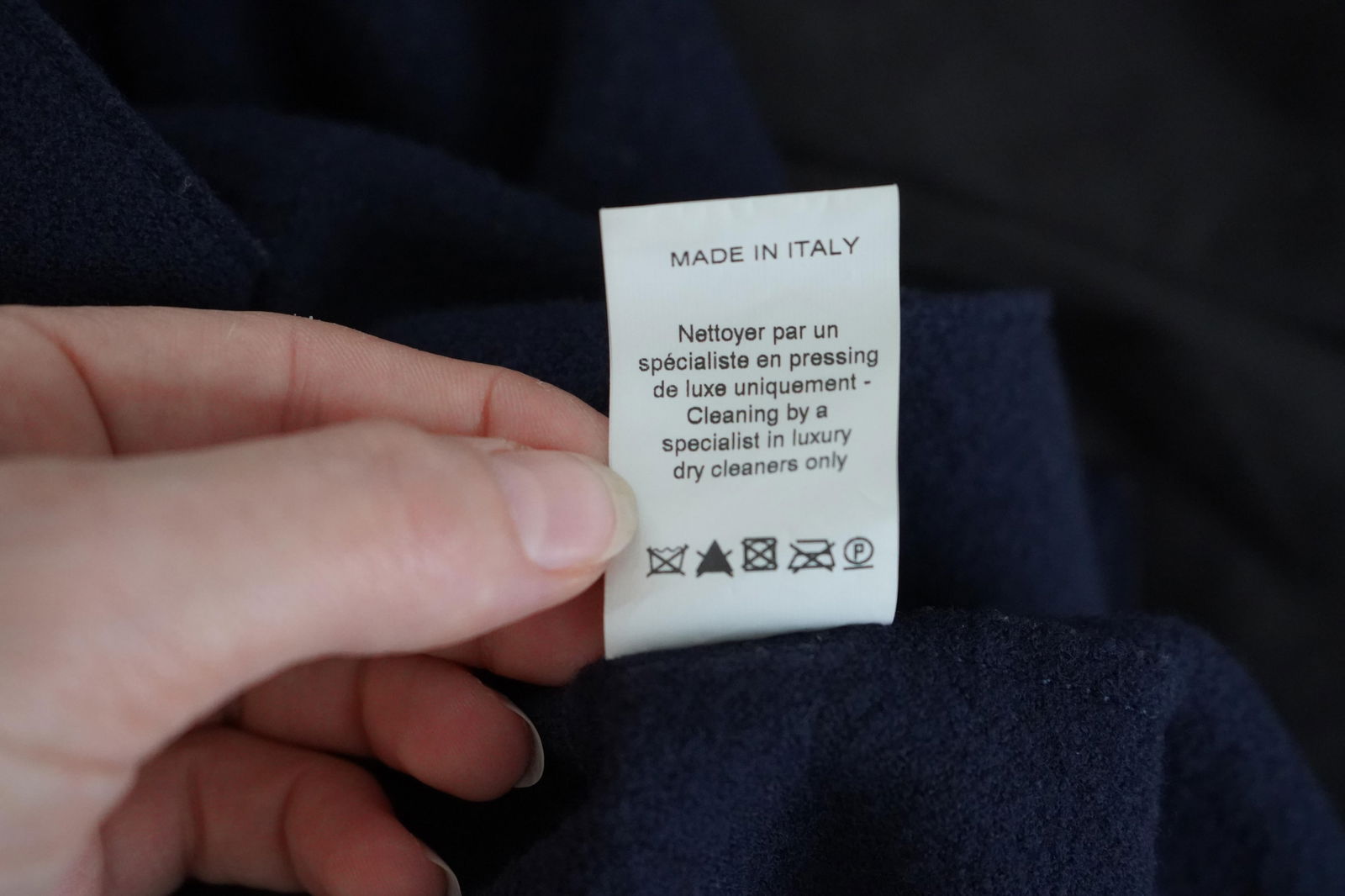 Lanvin Paris Navy Hooded Cape Coat - 14