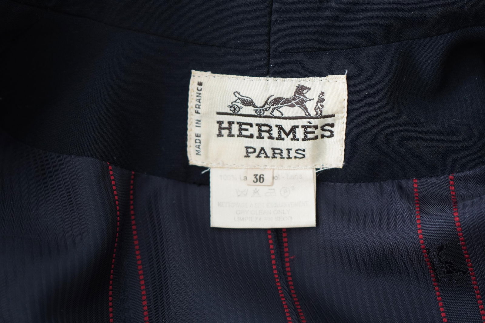 Hermès Navy 4-button Wool Jacket - 5