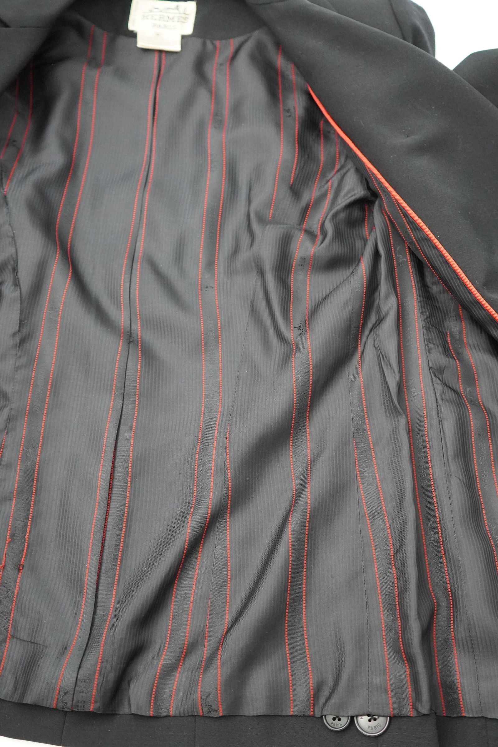 Hermès Navy 4-button Wool Jacket - 6