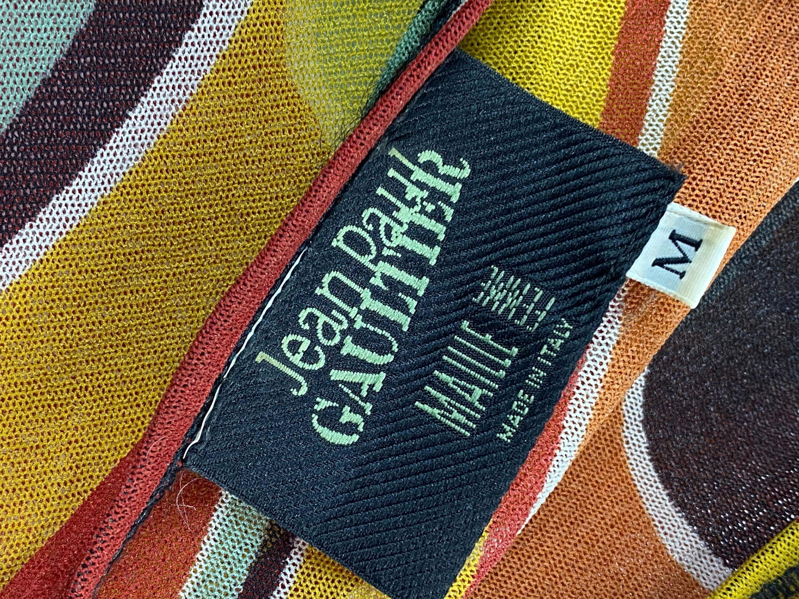 Vintage Jean Paul Gaultier Multicolor Mesh Poncho Cover Up Top Size M - 15