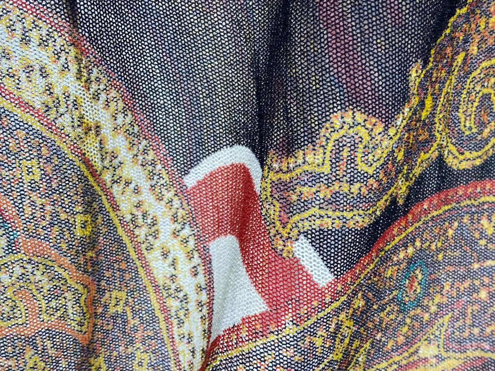 Vintage Jean Paul Gaultier Multicolor Mesh Poncho Cover Up Top Size M - 2