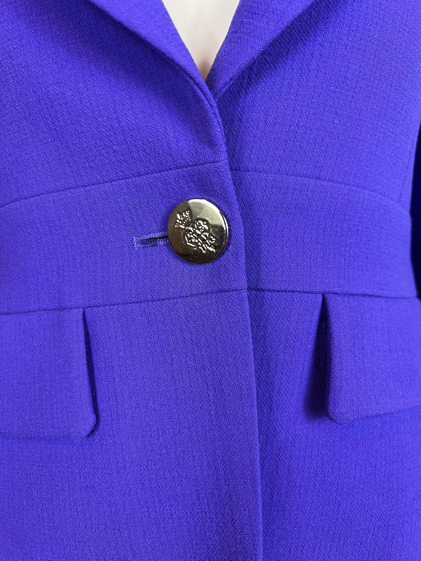 Emilio Pucci Purple Blazer Jacket, Size 8 - 8