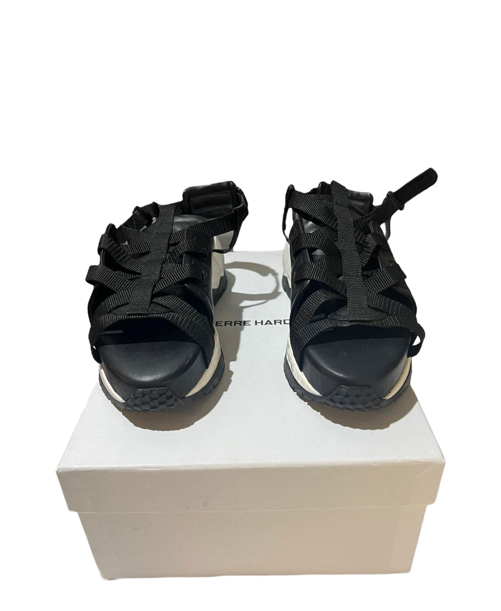 Pierre Hardy Black and White Sandals Shoes, Size 39 - 16