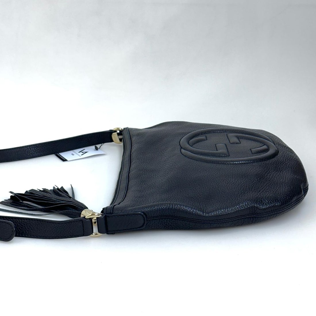 GUCCI Soho Disco Bag in Black Hammered Leather - 4